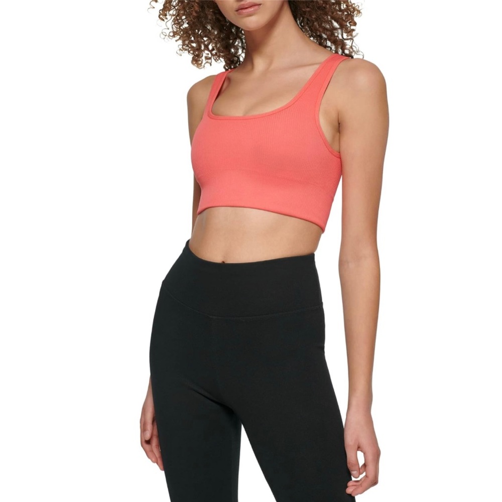 DKNY Support Yoga Boat Neck Running Bra, Calypso, Size S New w/Tag